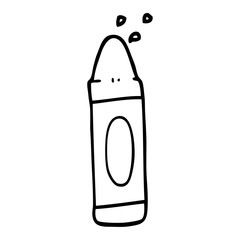 black and white cartoon green crayon