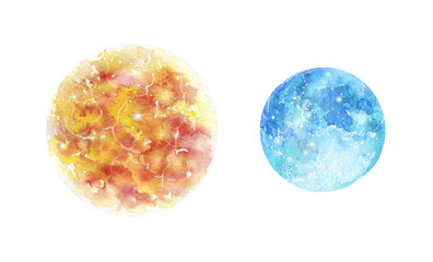 Sun and Moon Day and nigh