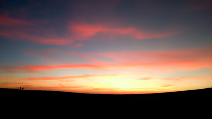 Fototapeta na wymiar Sunset over the mountain
