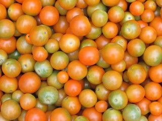 Pile of cherry tomatoes