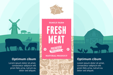 Naklejka premium Vector meat illustration