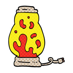 comic book style cartoon lava lamp