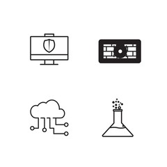 web simple outlined icons set
