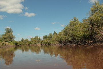Fototapeta premium Landscape with river