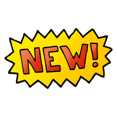 vector gradient illustration cartoon new symbol