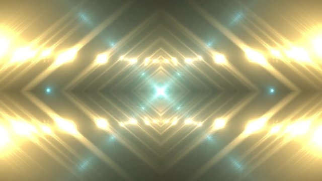 VJ Fractal gold kaleidoscopic background. Background motion with fractal design. Disco spectrum lights concert spot bulb. More sets footage in my portfolio.
