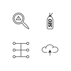 web simple outlined icons set