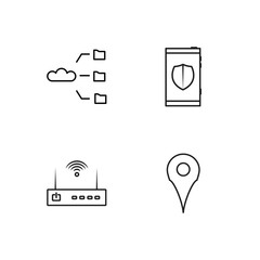 web simple outlined icons set