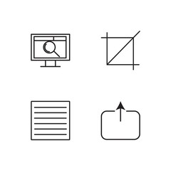 web simple outlined icons set
