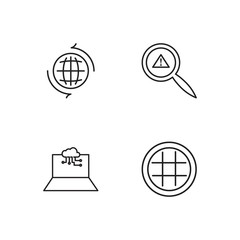 web simple outlined icons set