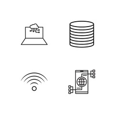 web simple outlined icons set