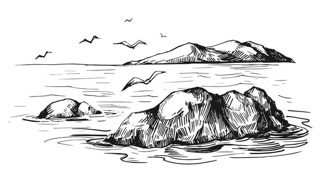 Drawing of Island by DebbyLee - Drawize Gallery!