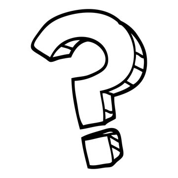 recommend clip art: black and white cartoon question mark