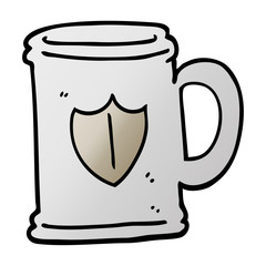 vector gradient illustration cartoon tankard