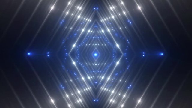 Fractal blue kaleidoscopic background. Background motion with fractal design. Disco spectrum lights concert spot bulb. More sets footage in my portfolio.
