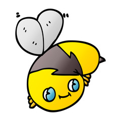cute vector gradient illustration cartoon bee