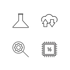 web simple outlined icons set