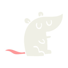 Obraz premium flat color illustration cartoon mouse