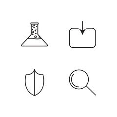 web simple outlined icons set