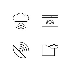 web simple outlined icons set