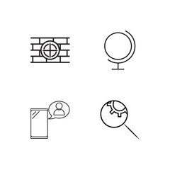 web simple outlined icons set