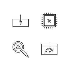 web simple outlined icons set