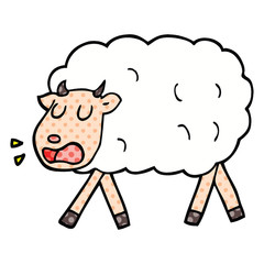 comic book style cartoon sheep