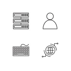 web simple outlined icons set