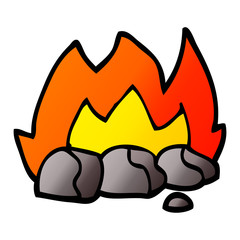 vector gradient illustration cartoon burning coals