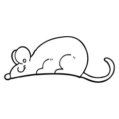 black and white cartoon rat