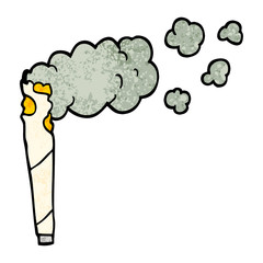 grunge textured illustration cartoon cannabis cigarette