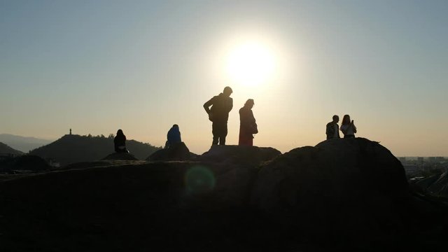 People on a hill in Plovdiv