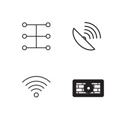 web simple outlined icons set