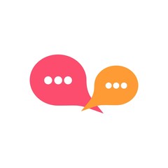 Social Talk, app, forum, social media. Vector logo icon