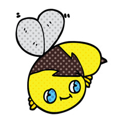 cute comic book style cartoon bee