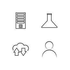 web simple outlined icons set