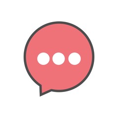 Talking - speech bubbles vector logo concept illustration in flat style.