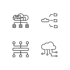 web simple outlined icons set