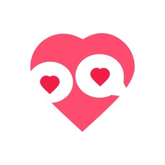 Heart love Icon vector.Communication messages icon