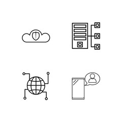 web simple outlined icons set