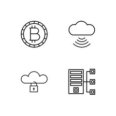 web simple outlined icons set