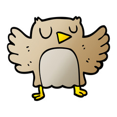 vector gradient illustration cartoon owl