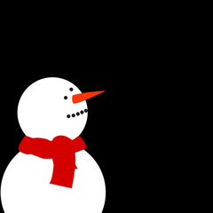 Minimal Christmas card or background - vector illustration with copy space