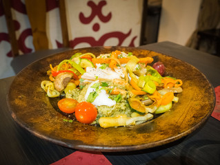 Salad with grilled vegetables