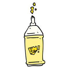hand drawn doodle style cartoon squirty cheese