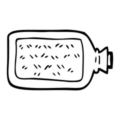 black and white cartoon hot water bottle