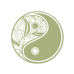 Herbal yin and yang Sign