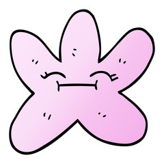 vector gradient illustration cartoon star fish