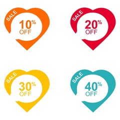 Discount tag with special offer sale sticker. Promo tag discount offer layout. Sale label with advertise offer design template. Sticker sign price isolated modern graphic style vector illustration.