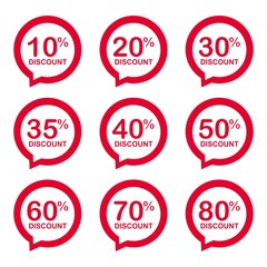 Discount tag with special offer sale sticker. Promo tag discount offer layout. Sale label with advertise offer design template. Sticker sign price isolated modern graphic style vector illustration.